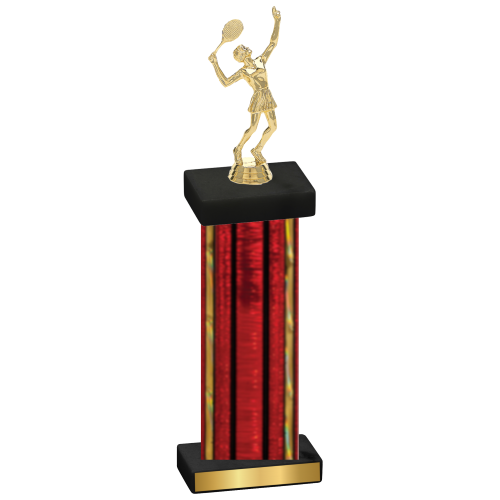 Single Red Glacier Tennis Trophy