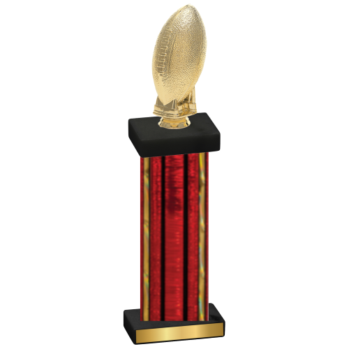 Single Red Glacier Football Trophy