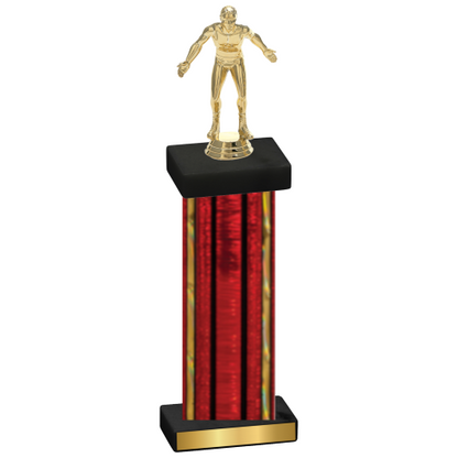 Single Red Glacier Wrestling Trophy