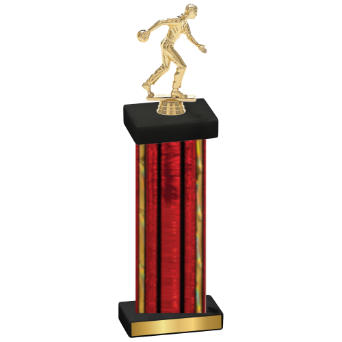 Single Red Glacier Bowling Trophy