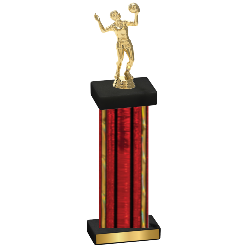 Single Red Glacier Volleyball Trophy