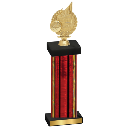 Single Red Glacier Volleyball Trophy