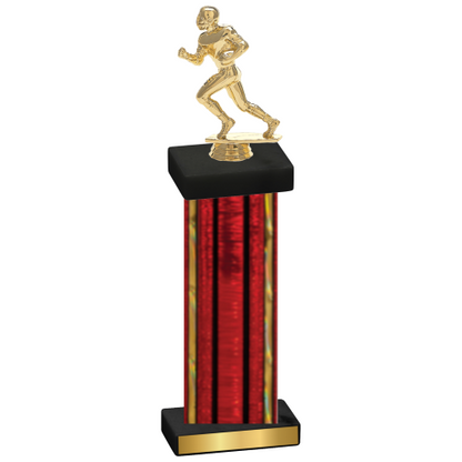 Single Red Glacier Football Trophy