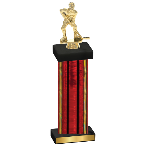 Single Red Glacier Hockey Trophy