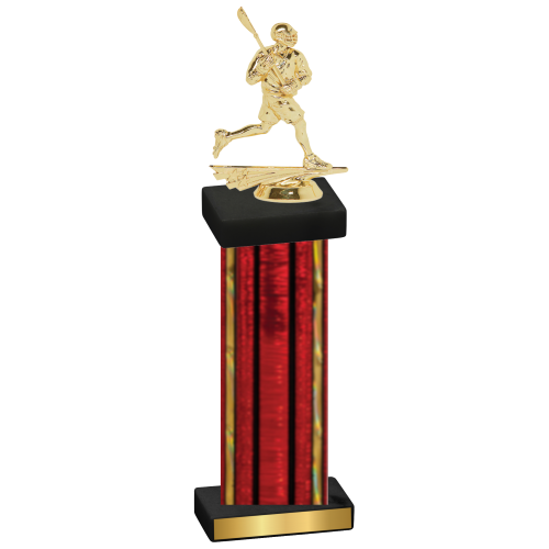 Single Red Glacier Lacrosse Trophy