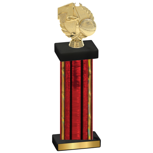 Single Red Glacier Basketball Trophy