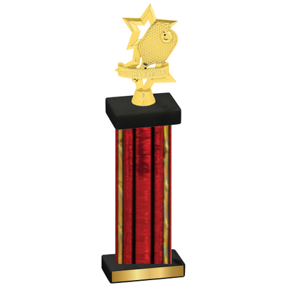 Single Red Glacier Pickleball Trophy