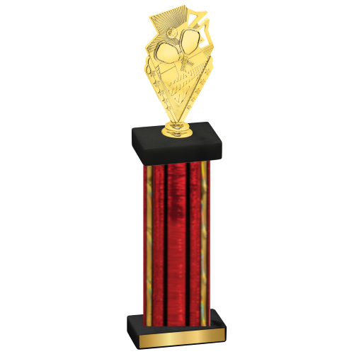 Single Red Glacier Pickleball Trophy