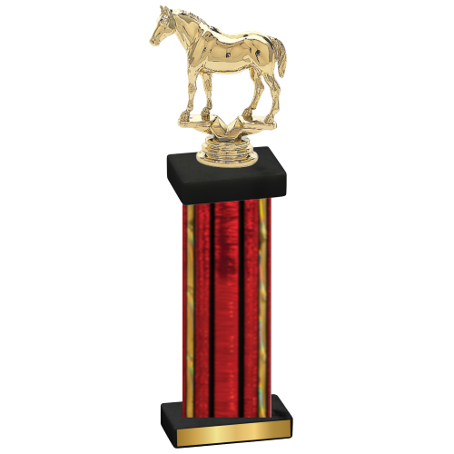 Single Red Glacier Horses Trophy