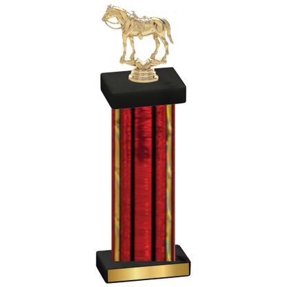 Single Red Glacier Horses Trophy