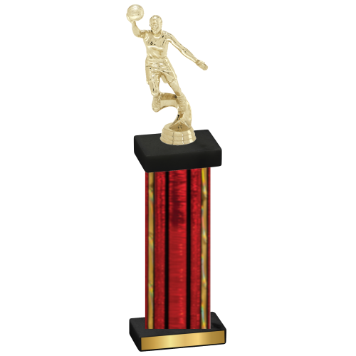 Single Red Glacier Basketball Trophy