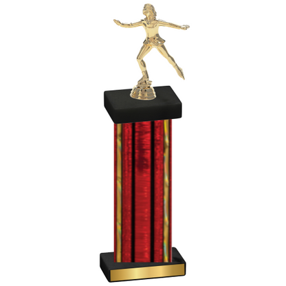 Single Red Glacier Skater Trophy