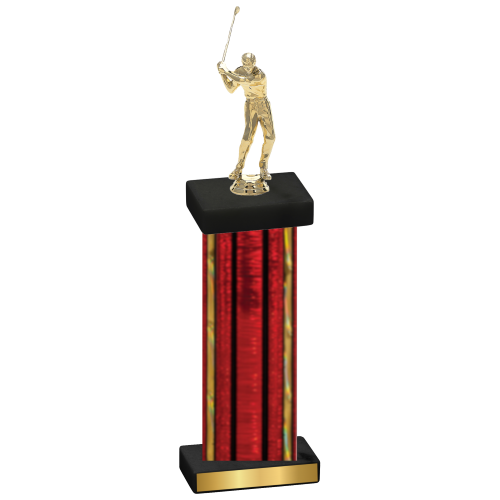 Single Red Glacier Golf Trophy