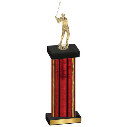 Single Red Glacier Golf Trophy