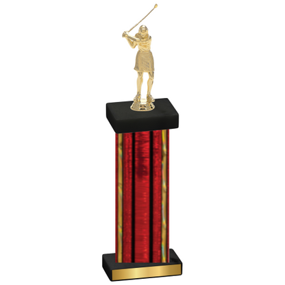 Single Red Glacier Golf Trophy