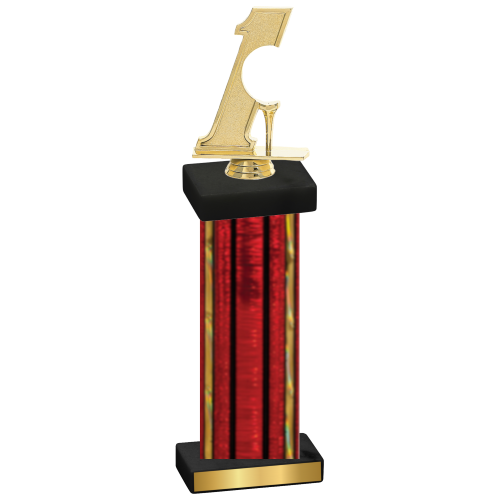 Single Red Glacier Golf Trophy