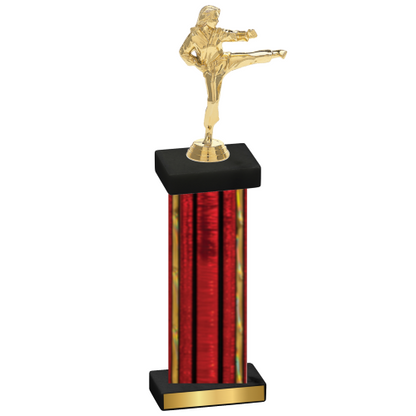 Single Red Glacier Karate Trophy