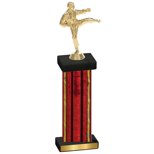 Single Red Glacier Karate Trophy