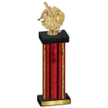 Single Red Glacier Baseball Trophy
