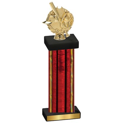 Single Red Glacier Baseball Trophy