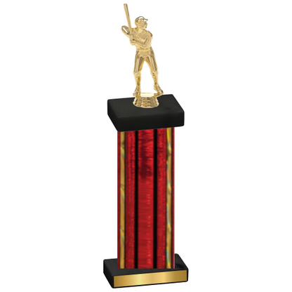 Single Red Glacier Baseball Trophy