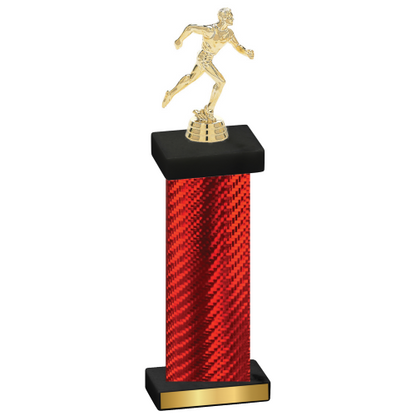 Single Red Carbon Fiber Running Trophy