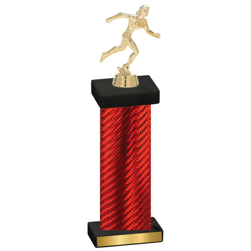 Single Red Carbon Fiber Running Trophy