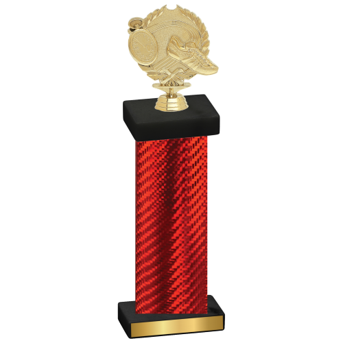 Single Red Carbon Fiber Running Trophy