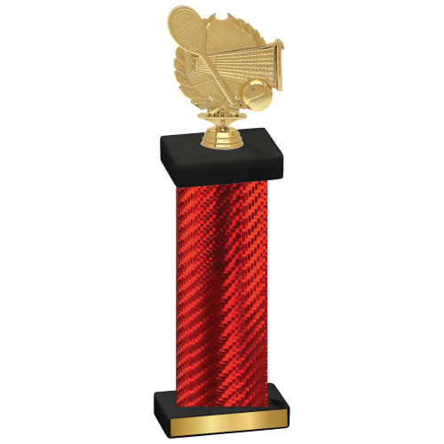 Single Red Carbon Fiber Tennis Trophy