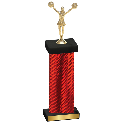 Single Red Carbon Fiber Cheerleading Trophy