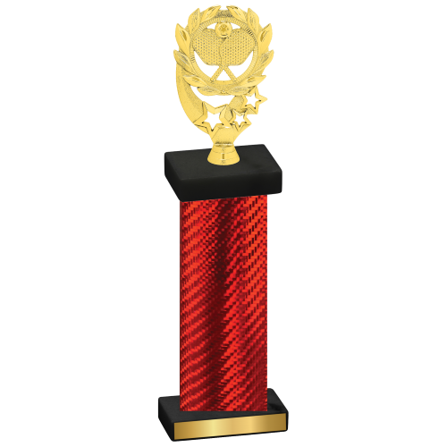 Single Red Carbon Fiber Pickleball Trophy