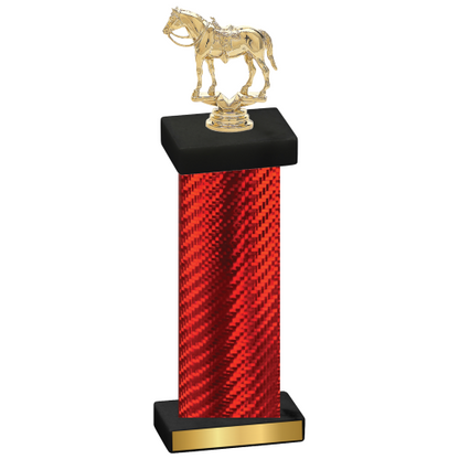 Single Red Carbon Fiber Horses Trophy