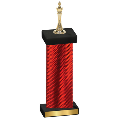 Single Red Carbon Fiber Chess Trophy