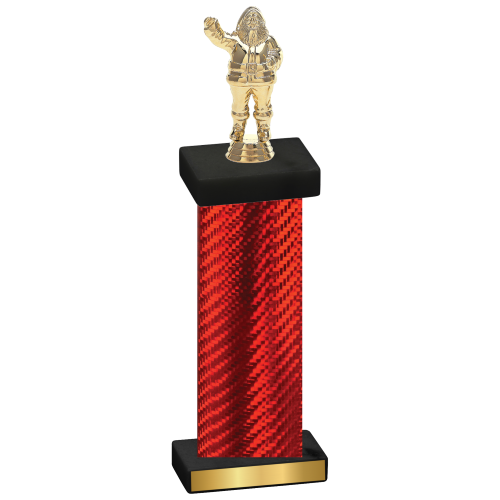 Single Red Carbon Fiber Holiday Trophy