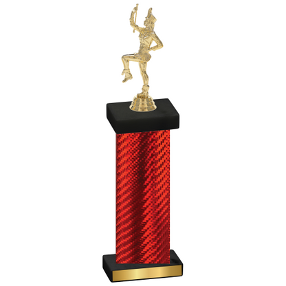 Single Red Carbon Fiber Majorette Trophy