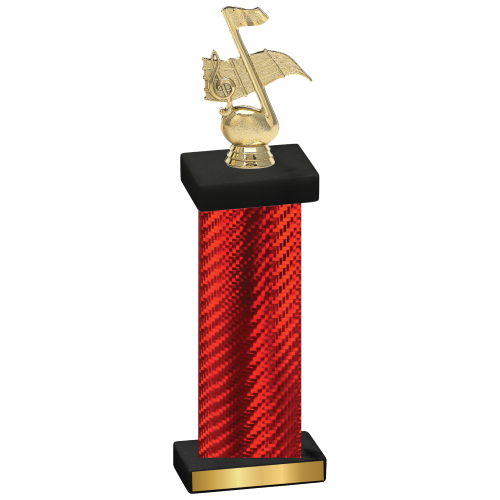 Single Red Carbon Fiber Music Trophy