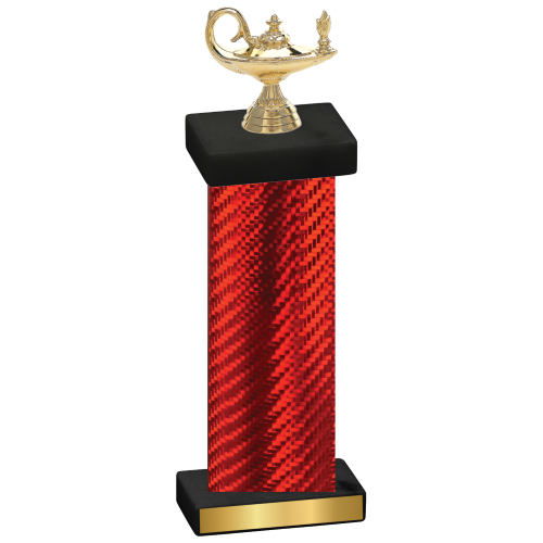 Single Red Carbon Fiber Academics Trophy