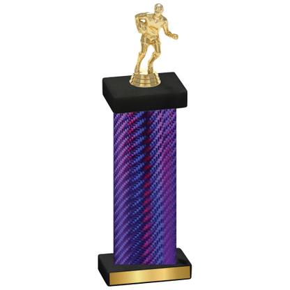 Single Purple Carbon Fiber Rugby Trophy