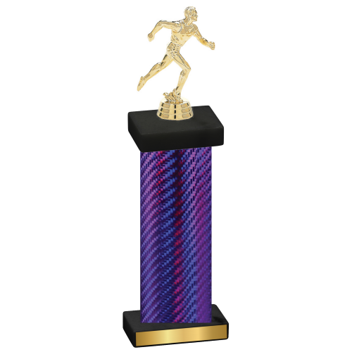 Single Purple Carbon Fiber Running Trophy