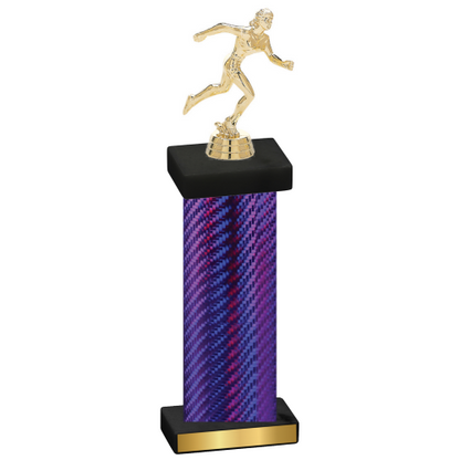 Single Purple Carbon Fiber Running Trophy