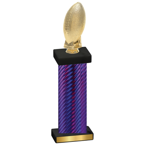 Single Purple Carbon Fiber Football Trophy