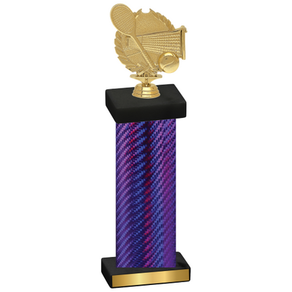 Single Purple Carbon Fiber Tennis Trophy