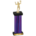 Single Purple Carbon Fiber Volleyball Trophy