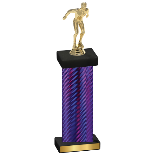 Single Purple Carbon Fiber Swimming Trophy