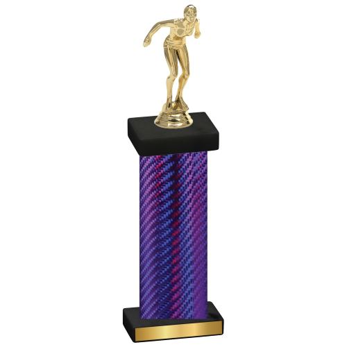 Single Purple Carbon Fiber Tennis Trophy