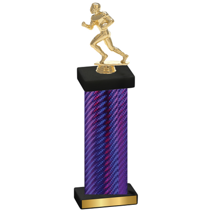 Single Purple Carbon Fiber Football Trophy