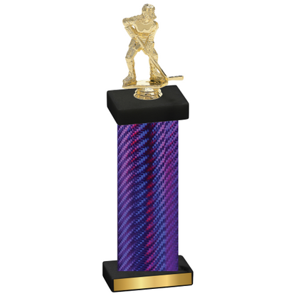 Single Purple Carbon Fiber Hockey Trophy