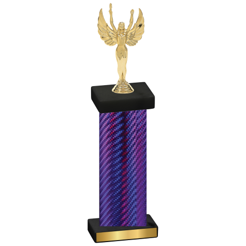 Single Purple Carbon Fiber Victory Trophy