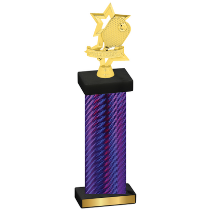 Single Purple Carbon Fiber Pickleball Trophy