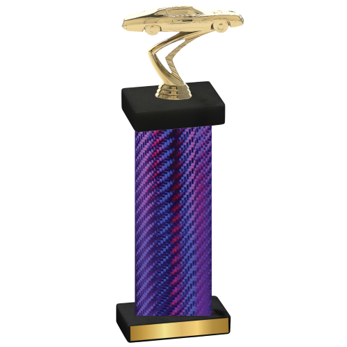 Single Purple Carbon Fiber Cars Trophy